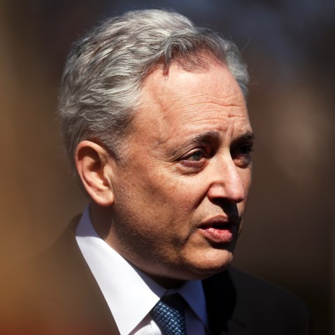 David Sacks, President Donald Trump's AI and Crypto Czar, speaks to press outside of the White House.