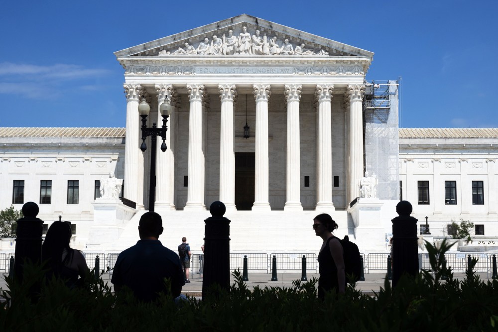 Outside of the U.S. Supreme Court.