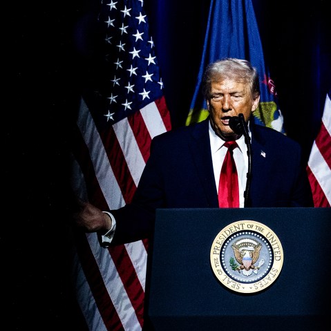 President Donald Trump during an Economic Club of Detroit event on Jan. 13, 2026.