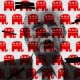 A photo illustration of Trump with Republican elephant logos in lockstep overlaying him