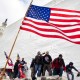Trump supporters clash with police and security forces as people try to storm the US Capitol on Jan. 6, 2021.