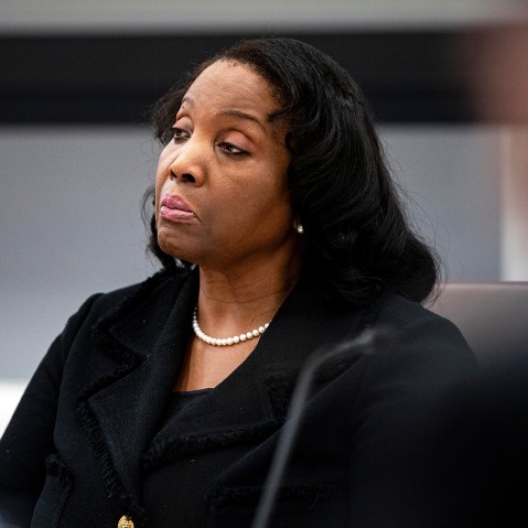 Lisa Cook, governor of the U.S. Federal Reserve, during the Federal Reserve Board open meeting on June 25, 2025, in Washington, D.C.