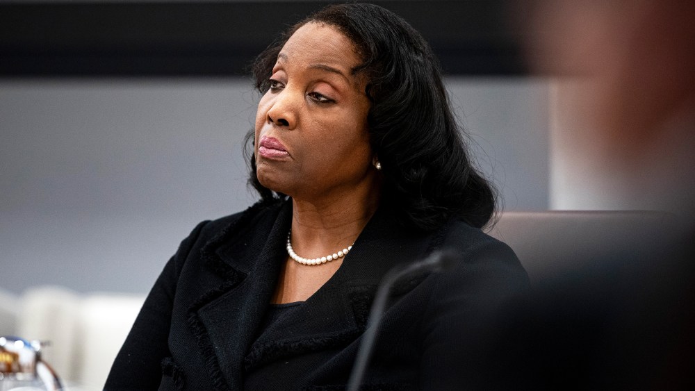 Lisa Cook, governor of the U.S. Federal Reserve, during the Federal Reserve Board open meeting on June 25, 2025, in Washington, D.C.