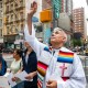 Members of the New Sanctuary Coalition (NSC) participate in a weekly prayer outside of immigration court at the Jacob K. Javits Federal Building on July 10, 2025, in New York City.