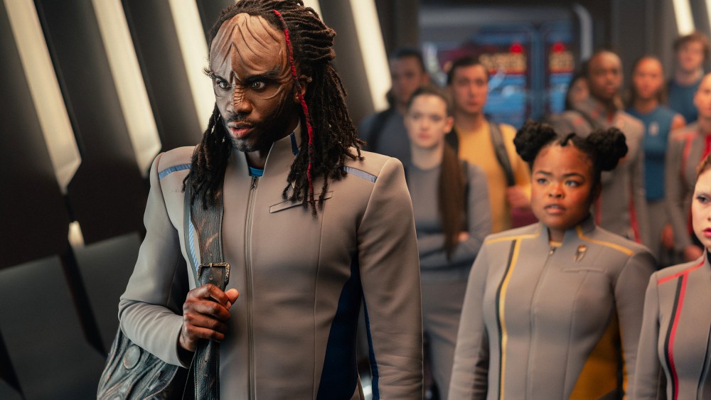 Karim Diane as Jay-Den Kraag in "Star Trek: Starfleet Academy."