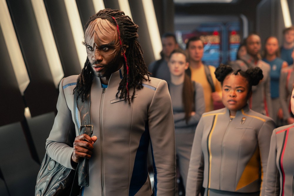 Karim Diane as Jay-Den Kraag in "Star Trek: Starfleet Academy."