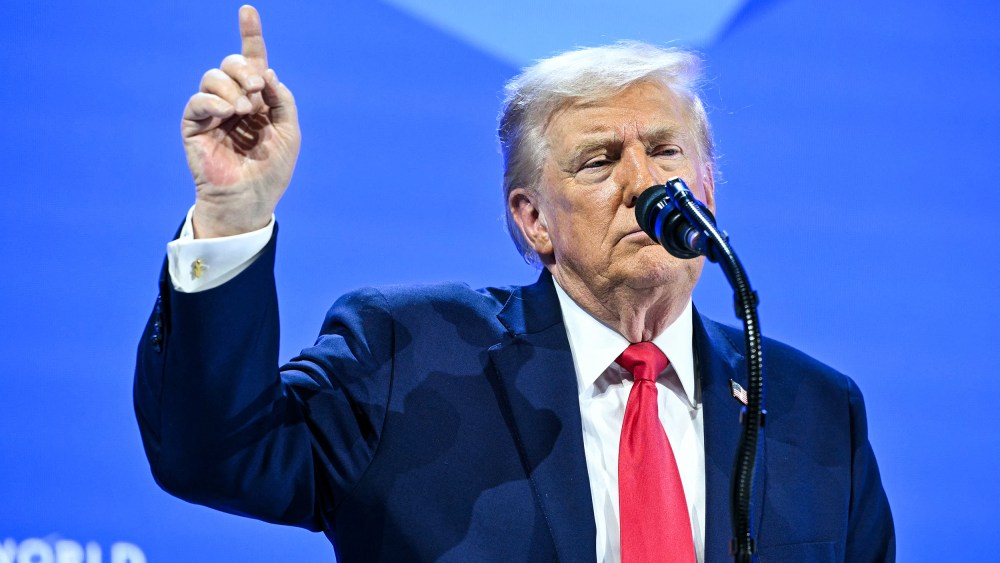 President Donald Trump delivers a special address during the World Economic Forum (WEF) annual meeting on Jan. 21, 2026 in Davos.