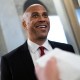 Sen. Cory Booker smiles in the Capitol.